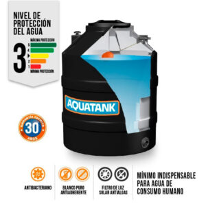 Tanque Aquatank 400 Litros Bicapa Negro