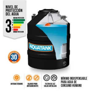 Tanque Aquatank 850 Litros Bicapa Negro